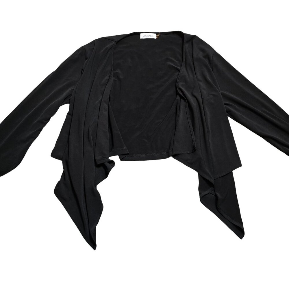 Calvin Klein Black‎ High Low Cardigan  Size L Excellent Used Condition